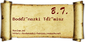 Bodánszki Témisz névjegykártya